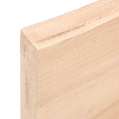 vidaXL Wandschap 200x30x(2-6) cm onbehandeld massief eikenhout