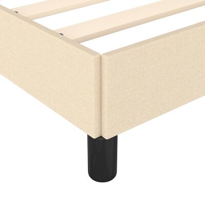 vidaXL Bedframe zonder matras stof crèmekleurig 160x200 cm