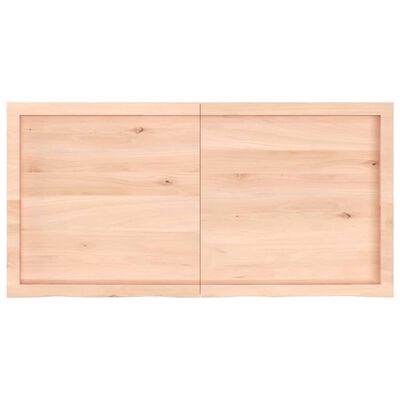 vidaXL Tafelblad 120x60x(2-4) cm onbehandeld massief eikenhout