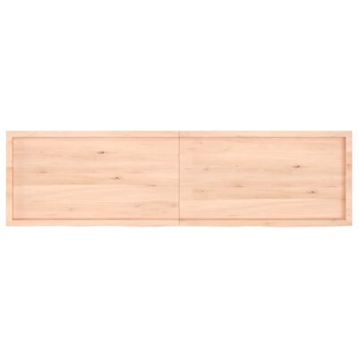 vidaXL Wandschap 220x60x(2-6) cm onbehandeld massief eikenhout