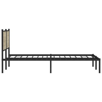 vidaXL Bedframe zonder matras metaal sonoma eikenkleurig 180x200 cm