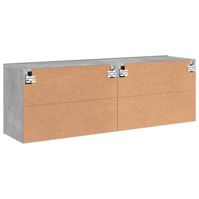 vidaXL Tv-meubels 2 st wandgemonteerd 60x30x41 cm betongrijs