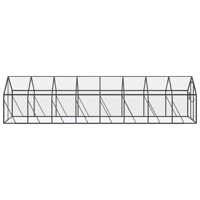 vidaXL Volière 1,79x8x1,85 m aluminium antracietkleurig