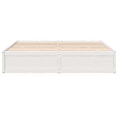 vidaXL Bedframe zonder matras massief grenenhout wit 180x200 cm