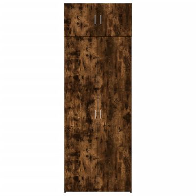 vidaXL Opbergkast 80x42,5x225 cm bewerkt hout gerookt eikenkleur