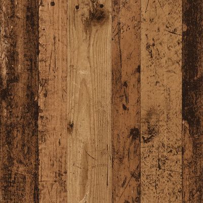 vidaXL Plantenstandaard 33x33x80 cm bewerkt hout oud houtkleurig