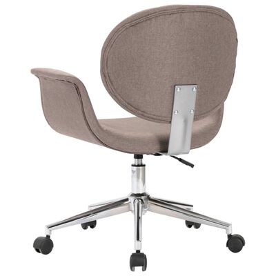 vidaXL Eetkamerstoelen draaibaar 2 st stof taupe