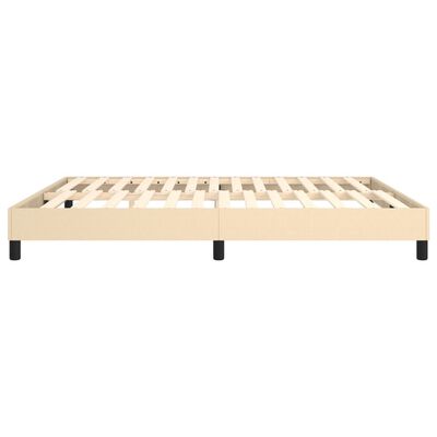 vidaXL Bedframe zonder matras stof crèmekleurig 160x200 cm