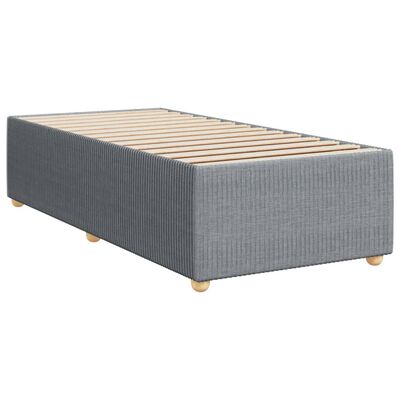 vidaXL Boxspring met matras stof lichtgrijs 90x200 cm