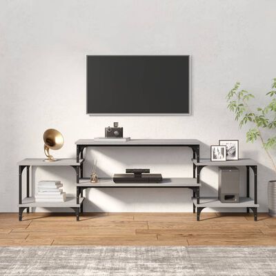 vidaXL Tv-meubel 157x35x52 cm bewerkt hout grijs sonoma eikenkleurig