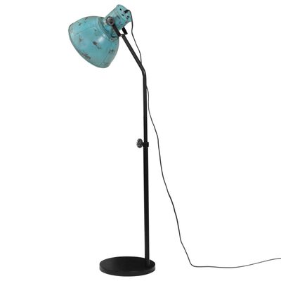 vidaXL Vloerlamp 25 W E27 30x30x90/150 cm verweerd blauw