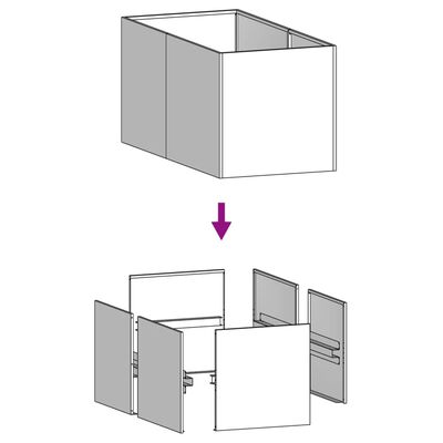 vidaXL Plantenbak 80x40x40 cm cortenstaal