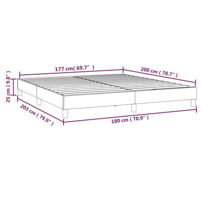 vidaXL Bedframe kunstleer wit 180x200 cm