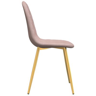 vidaXL Eetkamerstoelen 4 st fluweel roze