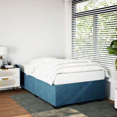 vidaXL Bedframe fluweel blauw 120x190 cm