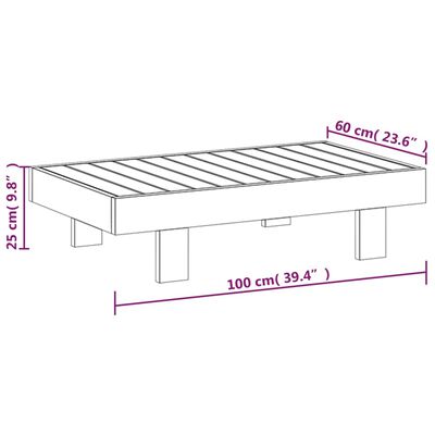 vidaXL 3-delige Loungeset met crèmewitte kussens massief hout