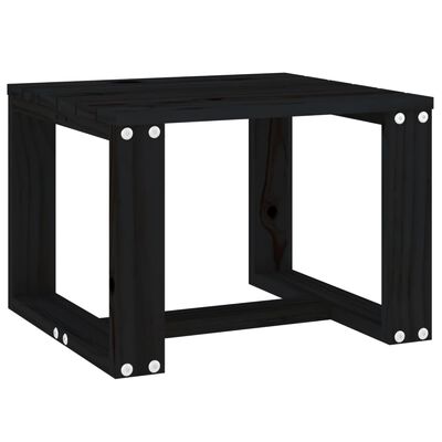 vidaXL Tuinbijzettafel 40x38x28,5 cm massief grenenhout zwart