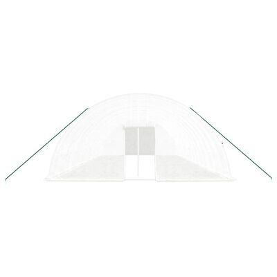 vidaXL Tuinkas met stalen frame 84 m² 14x6x2,85 m wit