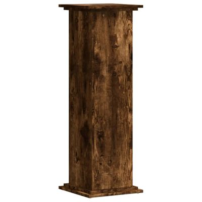 vidaXL Plantenstandaard 33x33x100 cm bewerkt hout gerookt eikenkleurig