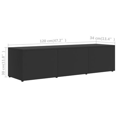 vidaXL Tv-meubel 120x34x30 cm bewerkt hout grijs