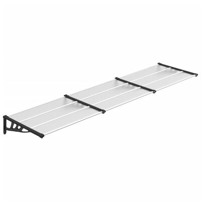 vidaXL Deurluifel 358,5x90 cm polycarbonaat zwart en transparant