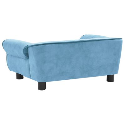 vidaXL Hondenbank 72x45x30 cm pluche turquoise