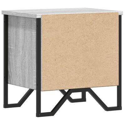 vidaXL Nachtkastjes 2 st 40x30x40 cm bewerkt hout grijs sonoma eiken