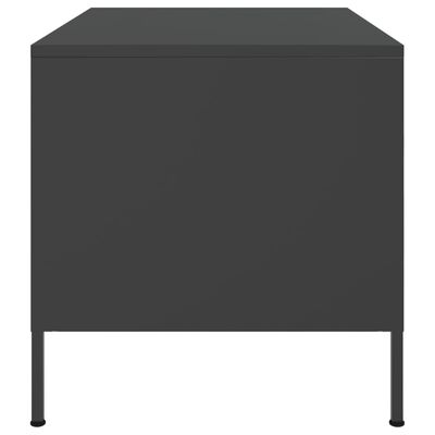 vidaXL Salontafel 68x50x50,5 cm staal zwart