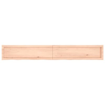 vidaXL Wandschap 200x30x(2-6) cm onbehandeld massief eikenhout