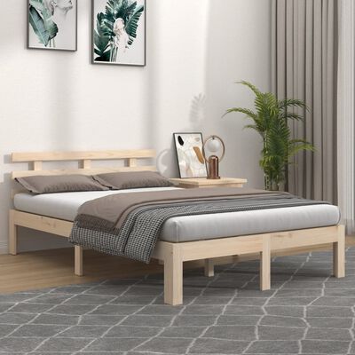 vidaXL Bedframe massief hout 120x190 cm