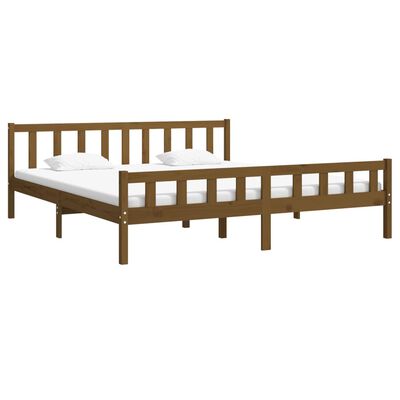 vidaXL Bedframe massief hout honingbruin 200x200 cm