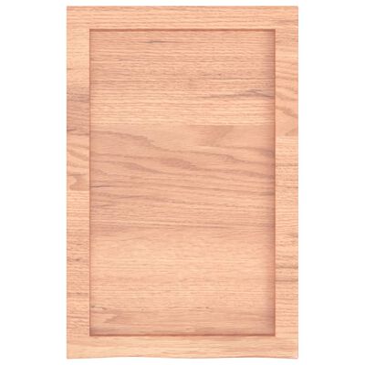 vidaXL Wastafelblad 40x60x(2-6) cm behandeld massief hout lichtbruin