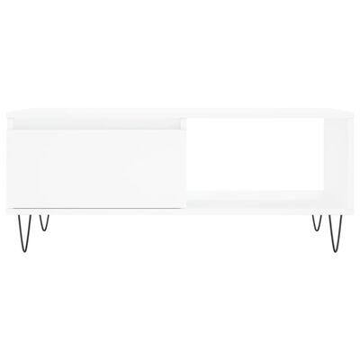 vidaXL Salontafel 90x50x36,5 cm bewerkt hout wit