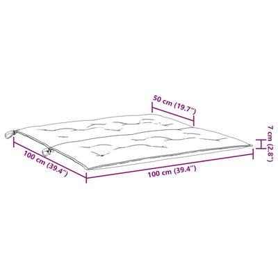 vidaXL Tuinbankkussen 100x(50+50)x7 cm oxford stof lichtblauw