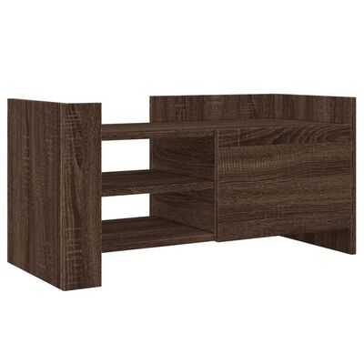 vidaXL Tv-meubel 80x35x40 cm bewerkt hout bruin eikenkleurig