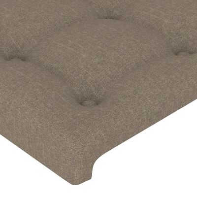 vidaXL Hoofdbord LED 144x5x118/128 cm stof taupe