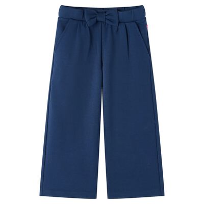 Kinderbroek met wijde pijpen 140 marineblauw