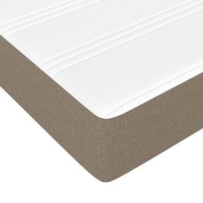 vidaXL Pocketveringmatras 90x190x20 cm stof taupe