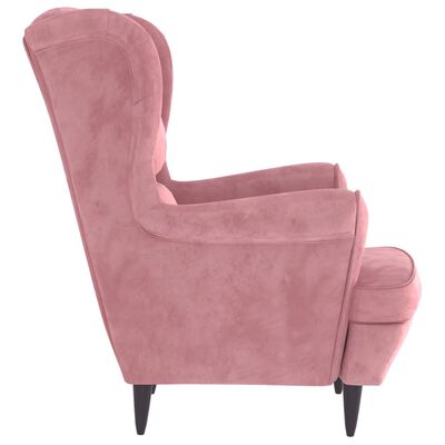 vidaXL Fauteuil fluweel roze