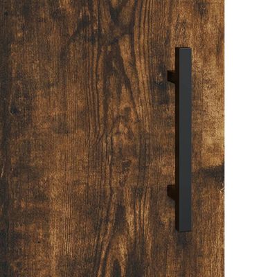 vidaXL Hoge kast 34,5x34x180 cm bewerkt hout gerookt eikenkleurig