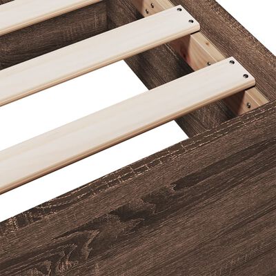 vidaXL Bedframe met lades bewerkt hout bruin eikenkleur 120x200 cm