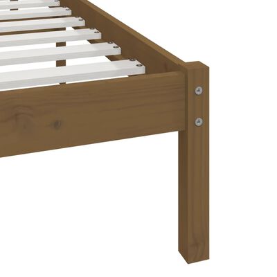 vidaXL Bedframe massief grenenhout honingbruin 100x200 cm