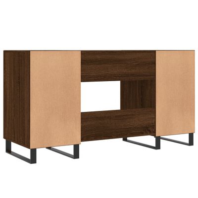 vidaXL Bureau 140x50x75 cm bewerkt hout bruin eikenkleur