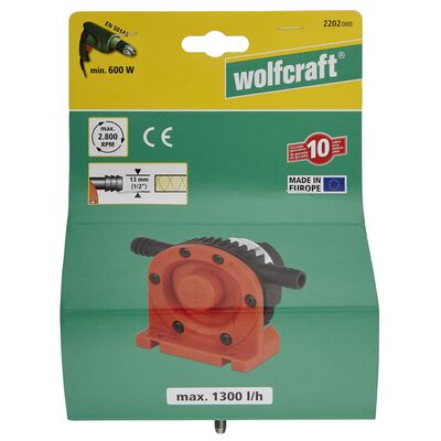 wolfcraft Boormachinepomp 1300 l/h S=6 mm 2202000