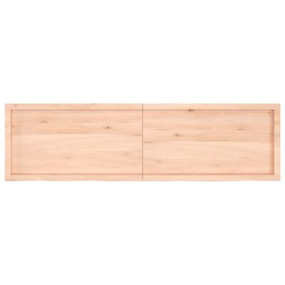 vidaXL Tafelblad 180x50x(2-4) cm onbehandeld massief eikenhout