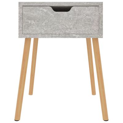 vidaXL Nachtkastjes 2 st 40x40x56 cm bewerkt hout betongrijs