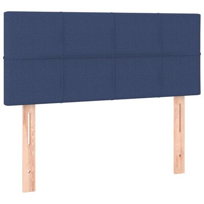 vidaXL Hoofdbord LED 100x5x78/88 cm stof blauw