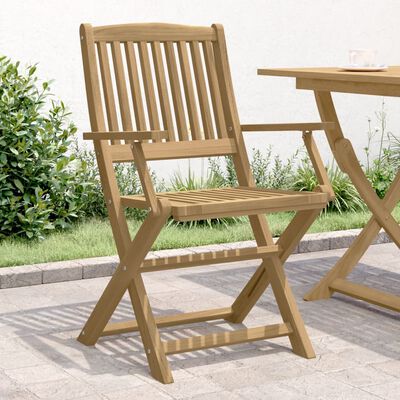 vidaXL Tuinstoelen 2 st inklapbaar 58x54,5x90 cm massief acaciahout