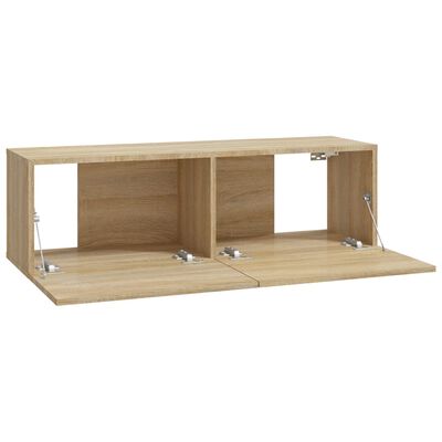 vidaXL Tv-wandmeubels 2 st 100x30x30 cm hout sonoma eikenkleurig