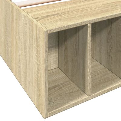 vidaXL Bedframe bewerkt hout sonoma eikenkleurig 75x190 cm